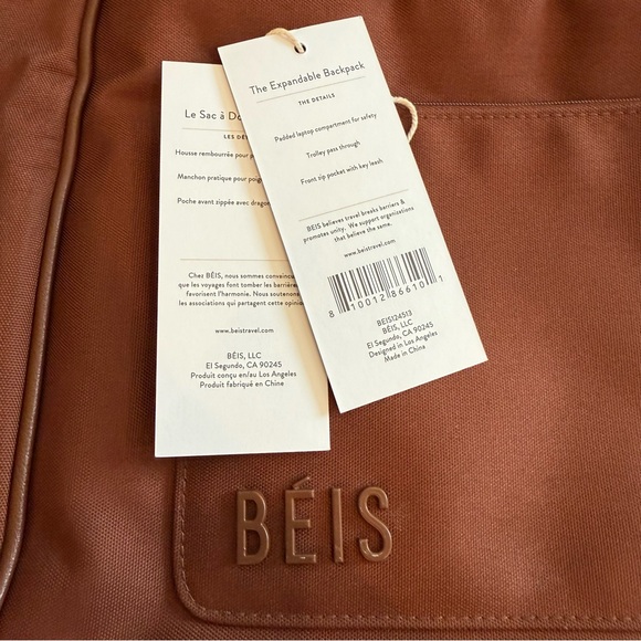 BEIS Expandable Backpack - Picture 14 of 16